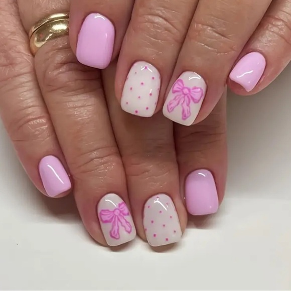 Other - Pink and White Press on Nails. New.